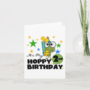 ホッピー・フロッグ2nd誕生日Tシャツとギフト カード