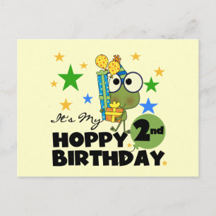 ホッピー・フロッグ2nd誕生日Tシャツとギフト ポストカード