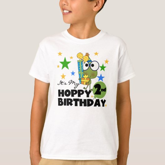 ホッピー・フロッグ2nd誕生日Tシャツとギフト Tシャツ (正面)