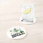 ホッピー・フロッグ3rd誕生日Tシャツとギフト コースター (側面)