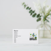 ホッピー・フロッグ3rd誕生日Tシャツとギフト 名刺 (スタンド正面)