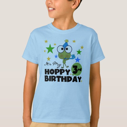 ホッピー・フロッグ3rd誕生日Tシャツとギフト Tシャツ (正面)