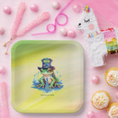 「ホッピー」父の日カエルのトップハットとネクタイデザイン ペーパープレート (パーティー)