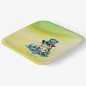 「ホッピー」父の日カエルのトップハットとネクタイデザイン ペーパープレート (傾斜あり)