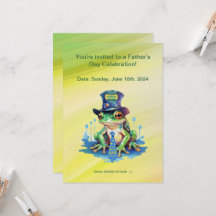 「ホッピー」父の日カエルのトップハットとネクタイデザイン