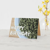 ホッピー·誕生日·ビール·ブルーヤーズ カード (黄色い花)