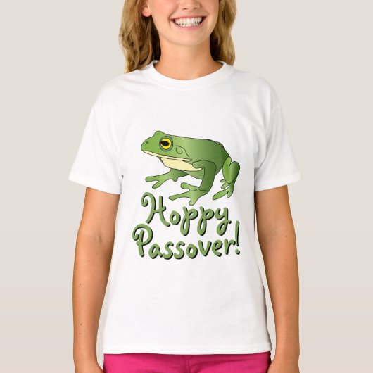 ホッピーPassover -独身の Frog – キッズTシャツ Tシャツ (正面)