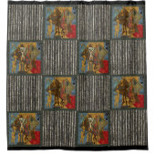 ホッファンキートジャズオングランギーストライプズ シャワーカーテン (正面)