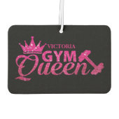 ホッファンキートピパーソナライズされたックフェイクグリッタージムクイーン カーエアーフレッシュナー (裏面)