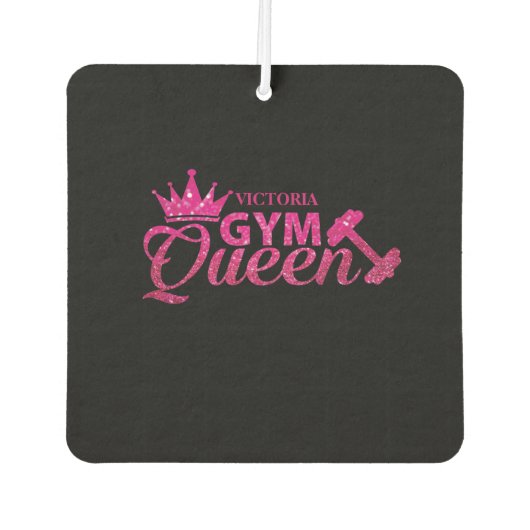 ホッファンキートピパーソナライズされたックフェイクグリッタージムクイーン カーエアーフレッシュナー (正面)