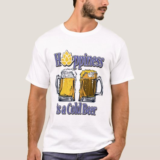 ホップが冷たいビール|過去記事 Tシャツ (正面)
