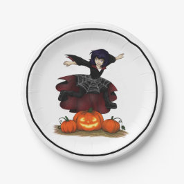 ホップするヘイゼル・ハロウィン ペーパープレート