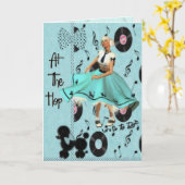 ホップで カード (黄色い花)