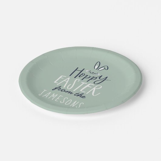 ホップの豊富なイースターのウサギ ペーパープレート (アングル)