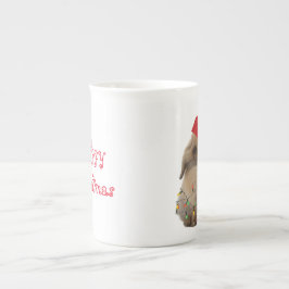 ホップの豊富なクリスマスのバニーの骨灰磁器のマグ ボーンチャイナマグカップ