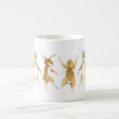 ホップの豊富なダンスのバニー コーヒーマグカップ (中央)