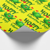 ホップの豊富なバレンタインの漫画のカエルのギフト用包装紙 ラッピングペーパー (角)