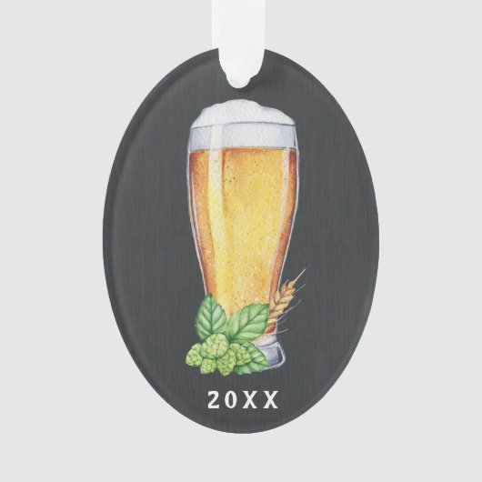ホップの豊富な休日のエールのクリスマスのオーナメント オーナメント (正面)