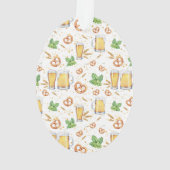 ホップの豊富な休日のエールの青のクリスマス オーナメント (裏面)