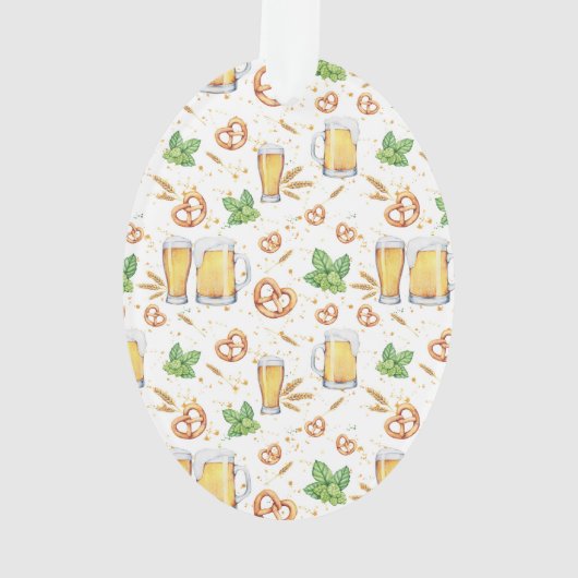 ホップの豊富な休日のエールの青のクリスマス オーナメント (裏面)