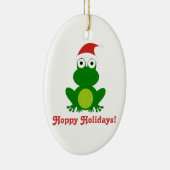 ホップの豊富な休日のサンタのカエルのクリスマスのオーナメント セラミックオーナメント (右)