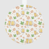 ホップの豊富な休日のビールのジョッキの青のクリスマス オーナメント (裏面)