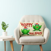 ホップの豊富な休日の漫画の緑カエルの赤の手紙 ランバークッション (椅子)