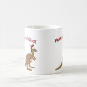 ホップの豊富な休日! クリスマスのカンガルー コーヒーマグカップ (中央)