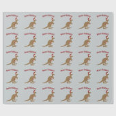 ホップの豊富な休日! クリスマスのカンガルー ラッピングペーパー (フラット)