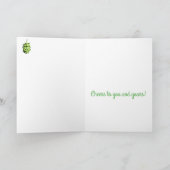 ホップの豊富な休日!  素晴らしいホツプ、陽気な挨拶! シーズンカード (内部)