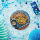 ホップの豊富な誕生日のヒキガエル ペーパープレート (パーティー)