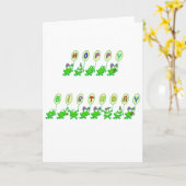 ホップの豊富な誕生日 カード (黄色い花)