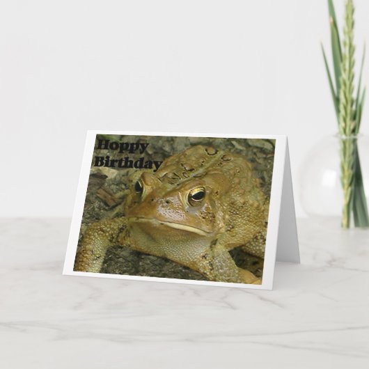 ホップの豊富な誕生日 カード (正面)