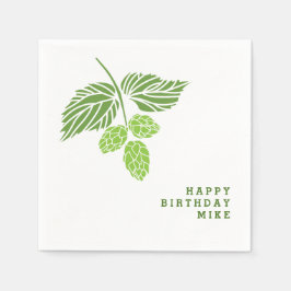 ホップイラストレーション、ビールでナプキンをパーソナライズ スタンダードカクテルナプキン