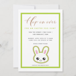 ホップオンイースターエッグ狩りバニーパーソナライズされた 招待状