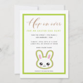 ホップオンイースターエッグ狩りバニーパーソナライズされた 招待状 (正面)