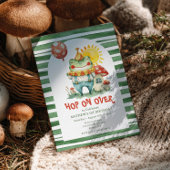 ホップオンオーバーかわいいピエロカエル水彩誕生日 招待状