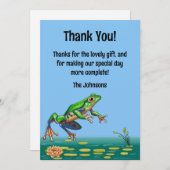 ホップオンオーバーフロッグ誕生日 サンキューカード (正面/裏面)