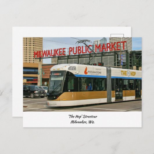 ホップストリートカー – ウィスコンシン州ミルウォーキー ポストカード (正面/裏面)