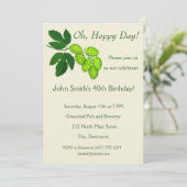 ホップスフラワーズボタニカルアートパーティの招待状 招待状 (スタンド正面)