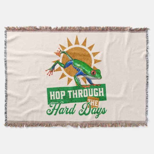 ホップスルー懸命日アマゾンツリーカエル スローブランケット (正面)