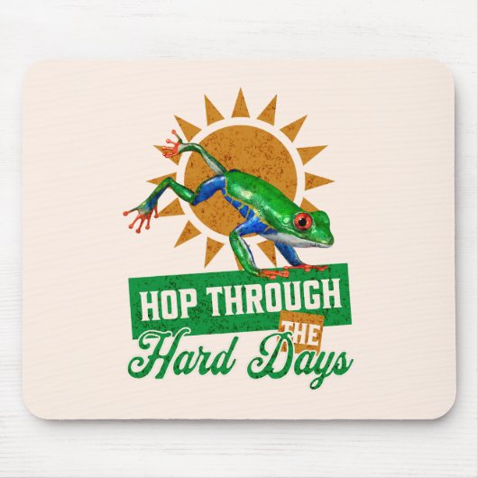 ホップスルー懸命日アマゾンツリーカエル マウスパッド (正面)