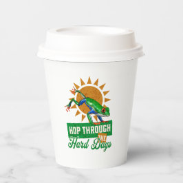 ホップスルー懸命日アマゾンツリーカエル 紙コップ