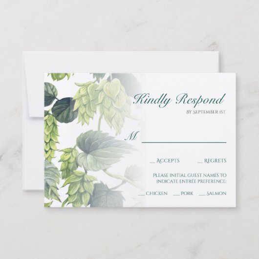 ホップス、ビールズ結婚コレクション 出欠カード (正面)