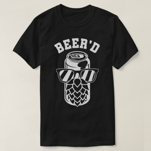ホップビールビアアルコールドリンカードリンク缶 Tシャツ (デザイン正面)
