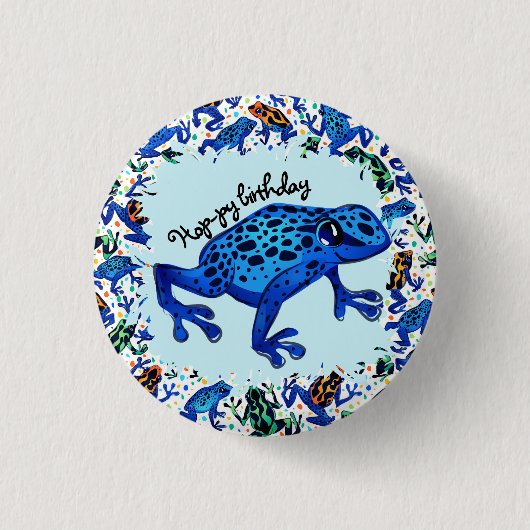 ホップピー誕生日ボタン 缶バッジ (正面)