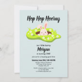 ホップホップホアレーバニーラビットホール1st誕生日 招待状 (正面)