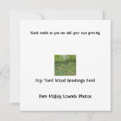 ホップヤードウッドのグリーティングカード ノートカード (裏面)