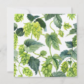 ホップ、ビールブライダルシャワー 招待状 (裏面)