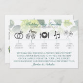 ホップ、ビール結婚式 プログラム (正面/裏面)